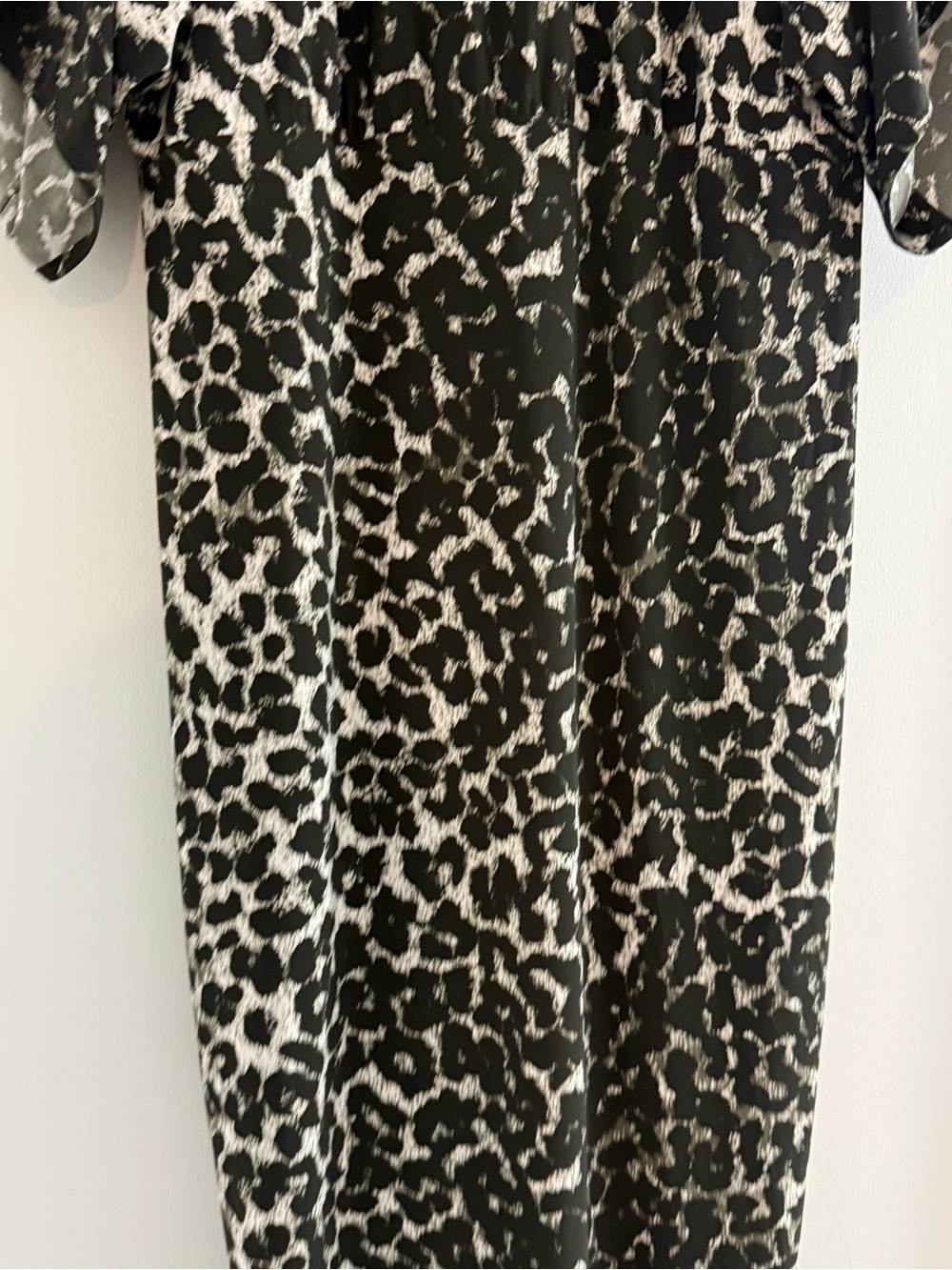 Norma Kamali x Kamali Kulture Leopard Print Stretch Jersey Maxi Gown Sz Med Boho - Picture 10 of 13